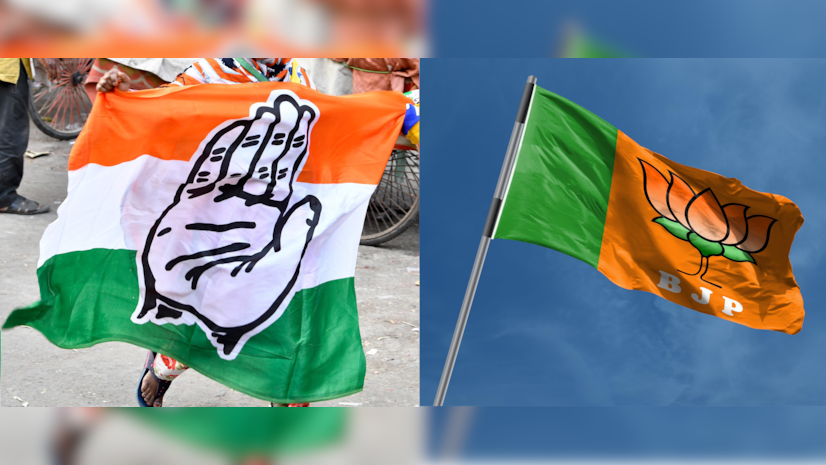 Congress BJP flags (File photo)